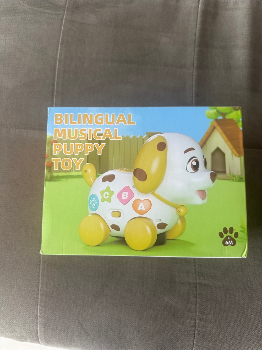 Bilingual Musical Puppy Toy - Yellow and White